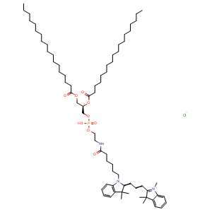 Chemical structure of Cyanine3 DSPE , AChemBlock AD287535