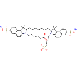 Chemical structure of Disulfo-ICG-carboxylic acid , CAS 2757507-18-7, AChemBlock AD287537