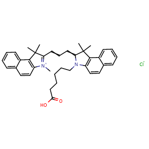 Chemical structure of Cyanine3.5 carboxylic acid , CAS 1802928-88-6, AChemBlock AD287540
