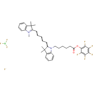 Chemical structure of Cyanine5 PFP ester(BF4) , AChemBlock AD287544