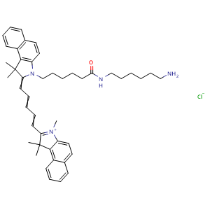 Chemical structure of Cyanine5.5 amine , AChemBlock AD287547