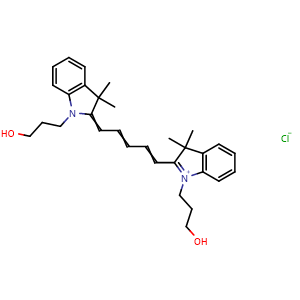Chemical structure of Cyanine5-(OH)2 , CAS 182873-72-9, AChemBlock AD287558
