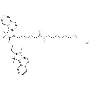 Chemical structure of Cyanine3.5 amine , AChemBlock AD287559