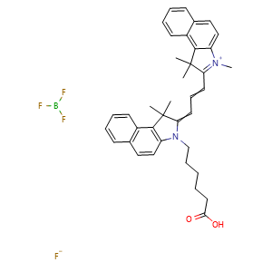 Chemical structure of Cyanine3.5 carboxylic acid (BF4) , AChemBlock AD287562