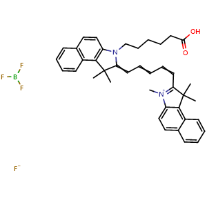 Chemical structure of Cyanine5.5 carboxylic acid (BF4) , AChemBlock AD287563