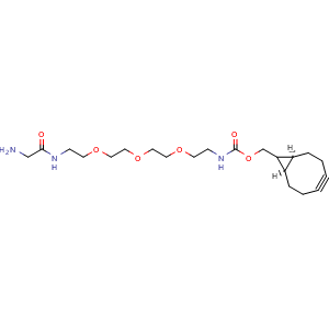 Chemical structure of endo BCN-PEG3-Gly , AChemBlock AD287591
