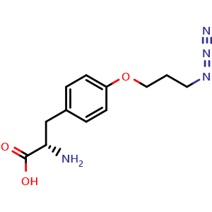 Chemical structure of O-(3-Azidopropyl)-L-tyrosine , CAS 1803461-77-9, AChemBlock AD287600