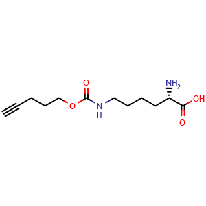Chemical structure of N-Pentyn1yloxycarbonyl]-L-lysine , CAS 1428845-01-5, AChemBlock AD287601