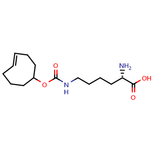 Chemical structure of N-(4E)-TCO-L-lysine , CAS 1380349-88-1, AChemBlock AD287603