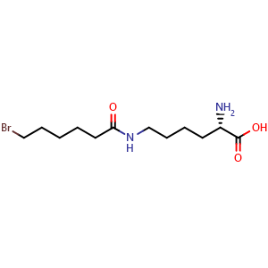 Chemical structure of N6-(6-Bromohexanoyl)-L-lysine , CAS 1620146-77-1, AChemBlock AD287605