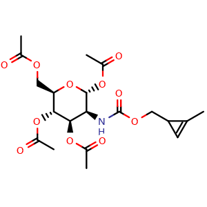 Chemical structure of N-Cyclopropene-D-Mannopyranose-tetraacetated , CAS 1515861-59-2, AChemBlock AD287606