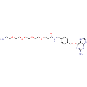 Chemical structure of BG-PEG4-amine , AChemBlock AD287609