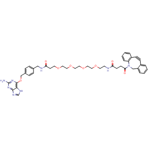 Chemical structure of BG-PEG4-DBCO , AChemBlock AD287612