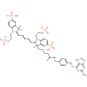 Chemical structure of BG-Alexa fluor 647 , AChemBlock AD287614