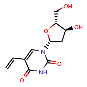 Chemical structure of 5-Vinyl-2'-deoxyuridine , CAS 55520-67-7, AChemBlock AD287615
