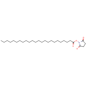 Chemical structure of 2,5-Dioxopyrrolidin-1-yl tetracosanoate , CAS 39782-75-7, AChemBlock AD287624