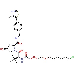 Chemical structure of (S,R,S)-AHPC-2-2-6-Cl , CAS 1835705-57-1, AChemBlock AD287637