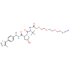 Chemical structure of (S,R,S)-AHPC-Me-PEG3-azide , AChemBlock AD287639