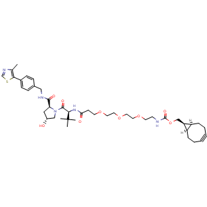 Chemical structure of (S,R,S)-AHPC-C2-PEG3-BCN , CAS 2876198-36-4, AChemBlock AD287645