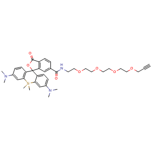 Chemical structure of SiR-PEG4-alkyne , AChemBlock AD287649