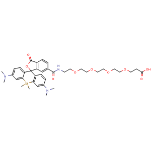 Chemical structure of SiR-PEG4-COOH , AChemBlock AD287651