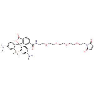 Chemical structure of SiR-PEG4-maleimide , AChemBlock AD287652