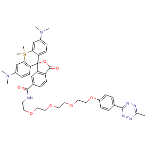 Chemical structure of SiR-PEG4-Me-tetrazine , AChemBlock AD287655