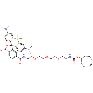 Chemical structure of SiR-PEG3-TCO , CAS 3017315-33-9, AChemBlock AD287656