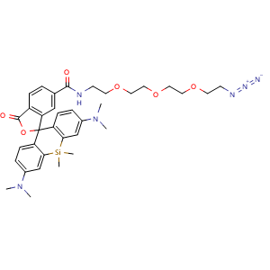 Chemical structure of SiR-PEG3-azide , AChemBlock AD287659