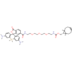 Chemical structure of SiR-PEG3-BCN , AChemBlock AD287660