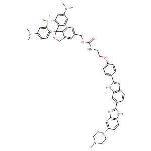 Chemical structure of HMSiR-carbamate-hoechst , AChemBlock AD287661