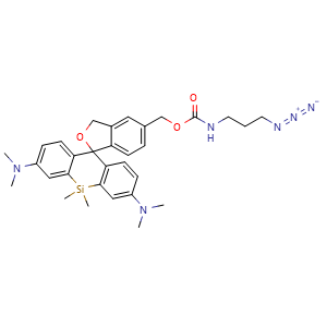Chemical structure of HMSiR-carbamate-N3 , AChemBlock AD287669
