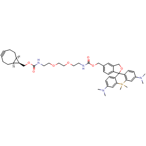 Chemical structure of HMSiR-carbamate-PEG2-BCN , AChemBlock AD287670