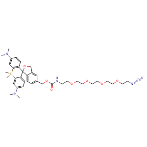 Chemical structure of HMSiR-carbamate-PEG4-N3 , AChemBlock AD287673