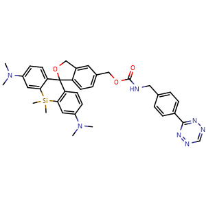 Chemical structure of HMSiR-carbamate-tetrazine , AChemBlock AD287677