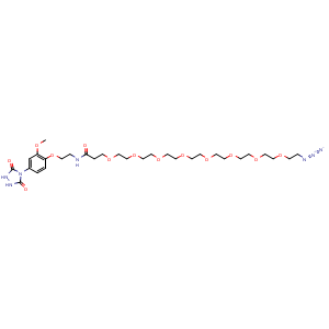 Chemical structure of PTAD-PEG8-azide , AChemBlock AD287692