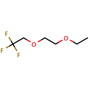 Chemical structure of 1-Ethoxy-2-(2,2,2-trifluoroethoxy)ethane , CAS 260799-56-2, AChemBlock AD287694