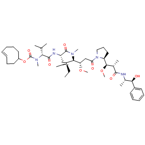 Chemical structure of TCO-MMAE , AChemBlock AD287705