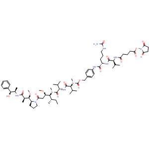 Chemical structure of OSU-VC-PAB-MMAE , AChemBlock AD287727