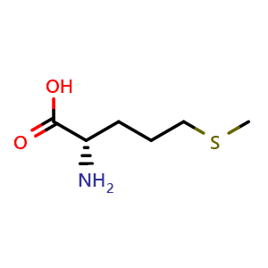 Chemical structure of (S)-2-Amino-5-(methylthio)pentanoic acid , CAS 25148-30-5, AChemBlock AD287759