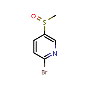 Chemical structure of 2-bromo-5-(methylsulfinyl)pyridine , CAS 1193244-96-0, AChemBlock AD287767