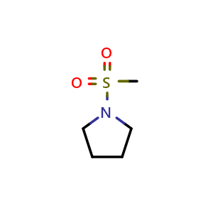 Chemical structure of 1-(Methylsulfonyl)pyrrolidine , CAS 51599-68-9, AChemBlock AD287772