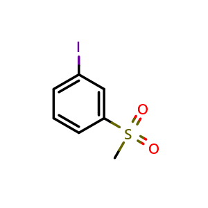 Chemical structure of 1-iodo-3-(methylsulfonyl)benzene , CAS 139769-20-3, AChemBlock AD287777