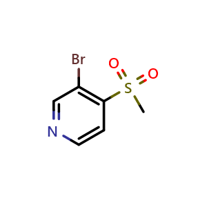 Chemical structure of 3-bromo-4-(methylsulfonyl)pyridine , CAS 1209458-05-8, AChemBlock AD287779