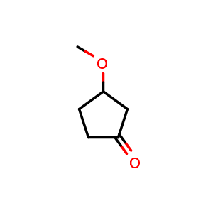Chemical structure of 3-Methoxycyclopentan-1-one , CAS 108811-43-4, AChemBlock AD287795