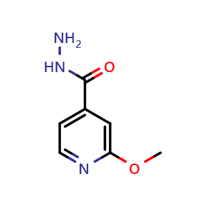 Chemical structure of 2-Methoxyisonicotinohydrazide , CAS 19353-97-0, AChemBlock AD287800