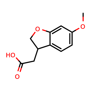 Chemical structure of 2-(6-Methoxy-2,3-dihydrobenzofuran-3-yl)acetic acid , CAS 93198-72-2, AChemBlock AD287818