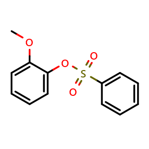 Chemical structure of 2-Methoxyphenyl benzenesulfonate , CAS 3900-91-2, AChemBlock AD287827