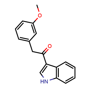 Chemical structure of 1-(1H-Indol-3-Yl)-2-(3-methoxyphenyl)ethanone , CAS 6831-41-0, AChemBlock AD287841