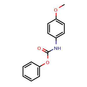 Chemical structure of Phenyl (4-methoxyphenyl)carbamate , CAS 20950-96-3, AChemBlock AD287846